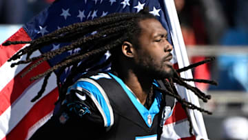 Former Carolina Panthers linebacker Jadeveon Clowney.