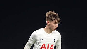 Jack Clarke in Premier League 2 action during his time at Spurs 