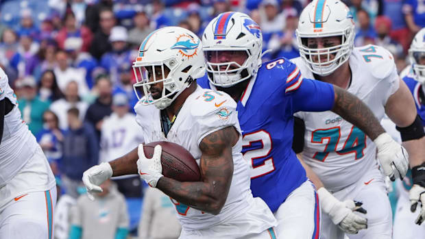 Miami Dolphins running back Raheem Mostert.