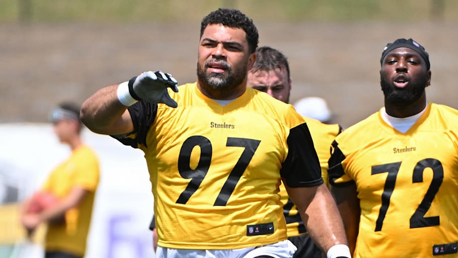 Cameron Heyward and the Pittsburgh Steelers are in the middle of stalled contract talks. | Barry Reeger-Imagn Images