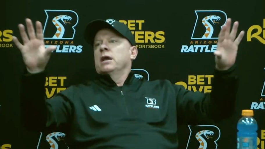Kevin Guy had a fiery rant after the Arizona Rattlers were eliminated from the IFL playoffs on a questionable call. | @NickKingSport
