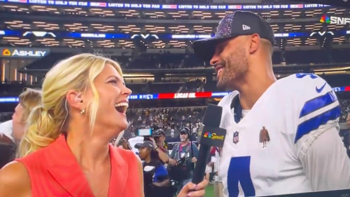 Prescott was speaking to NBC's Melissa Stark on the sidelines.