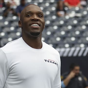 Aug 17, 2024; Houston, Texas, USA; Houston Texans head coach DeMeco Ryans before the game against the New York Giants at NRG Stadium. Mandatory Credit: Troy Taormina-USA TODAY Sports