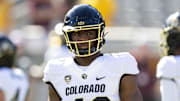 Oct 7, 2023; Tempe, Arizona, USA; Colorado Buffaloes linebacker Jeremiah Brown (42) against the Arizona State Sun Devils at Mountain America Stadium. Mandatory Credit: Mark J. Rebilas-Imagn Images