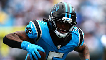 Carolina Panthers running back Rico Dowdle