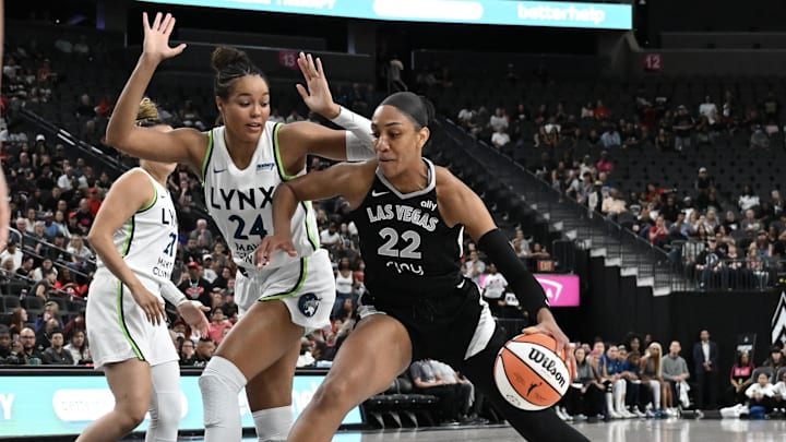 Las Vegas’s A’ja Wilson (right) and Minnesota’s Napheesa Collier are leading the MVP conversation as the regular season wraps up. Las Vegas’s A’ja Wilson (right) and Minnesota’s Napheesa Collier are leading the MVP conversation as the regular season wraps up.
