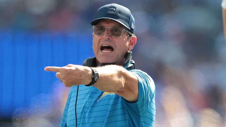 Los Angeles Chargers head coach Jim Harbaugh
