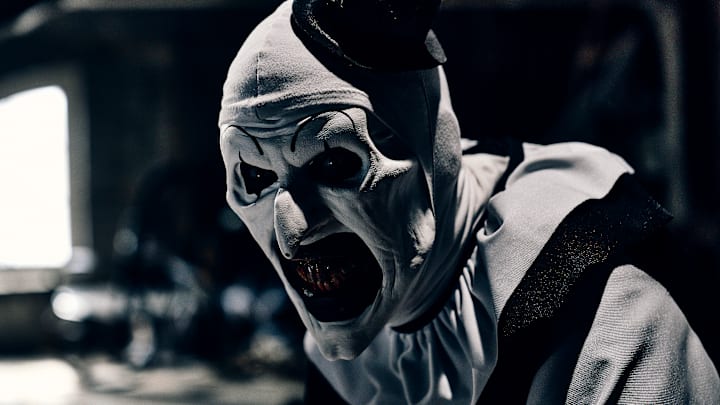David Howard Thornton as “Art the Clown” in the horror film, TERRIFIER 3