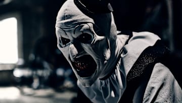 David Howard Thornton as “Art the Clown” in the horror film, TERRIFIER 3