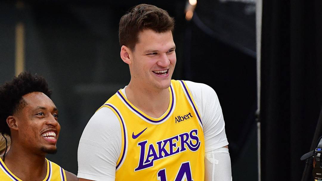 Sep 28, 2026; El Segundo, CA, USA; Los Angeles Lakers players Collin Sexton (10) and Walker Kessler (14) during media day at UCLA Health Training Center. Mandatory Credit: Gary A. Vasquez-Imagn Images Sep 28, 2026; El Segundo, CA, USA; Los Angeles Lakers players Collin Sexton (10) and Walker Kessler (14) during media day at UCLA Health Training Center. Mandatory Credit: Gary A. Vasquez-Imagn Images