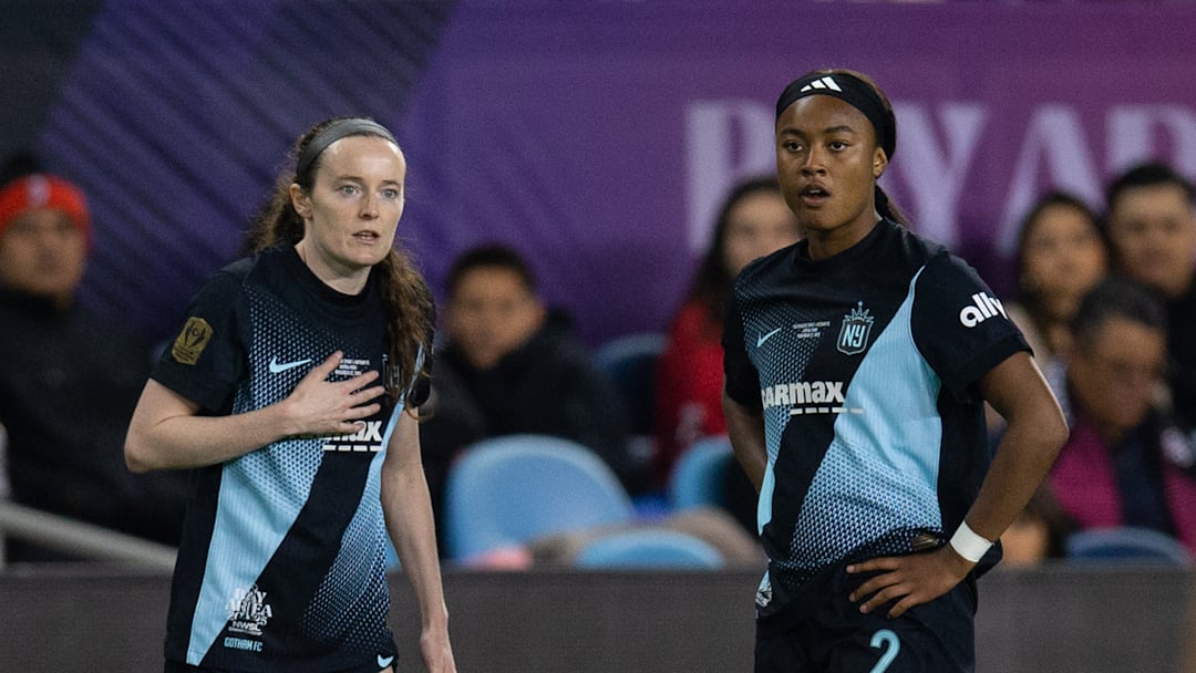 Rose Lavelle and Jaedyn Shaw of Gotham FC