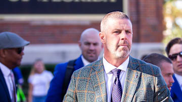 Florida Gators head coach Billy Napier participates during Gator Walk at Ben Hill Griffin Stadium in Gainesville, FL on Saturday, November 23, 2024 before the game against the University of Mississippi. [Doug Engle/Gainesville Sun]
