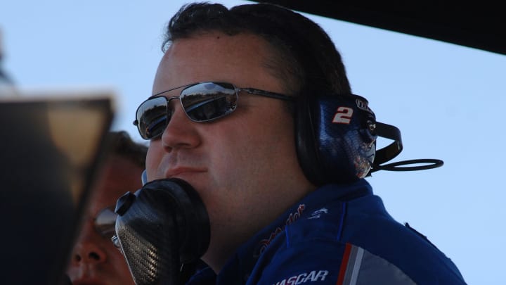 Aug. 13, 2006; Watkins Glen, NY, USA; Roy McCauley crew chief for Nascar Nextel Cup driver Kurt Busch (not pictured) during the AMD at the Glen at Watkins Glen International. Photo Credit