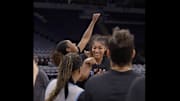 Reese is swarmed by teammates at practice after being named a WNBA All-Star