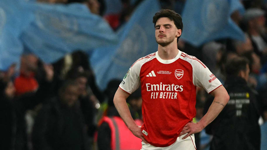 Declan Rice looking downcast.