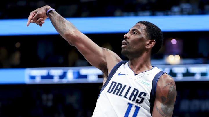 Mavericks guard Kyrie Irving was seen practicing on a basketball court five months after his ACL surgery. Mavericks guard Kyrie Irving was seen practicing on a basketball court five months after his ACL surgery.