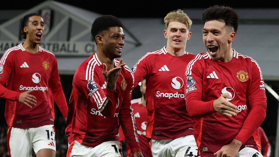 Lisandro Martinez (right) scored the only goal of the game securing all three points.