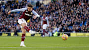 Matty Cash fired Aston Villa into a first half lead against Brighton