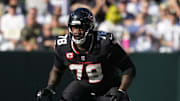 Oct 20, 2024; Green Bay, Wisconsin, USA;  Houston Texans offensive tackle Laremy Tunsil (78) during the game against the Green Bay Packers at Lambeau Field. Mandatory Credit: Jeff Hanisch-Imagn Images