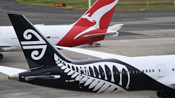 Aircraft movements at Sydney's Kingsford Smith International Airport, Sydney, Australia.