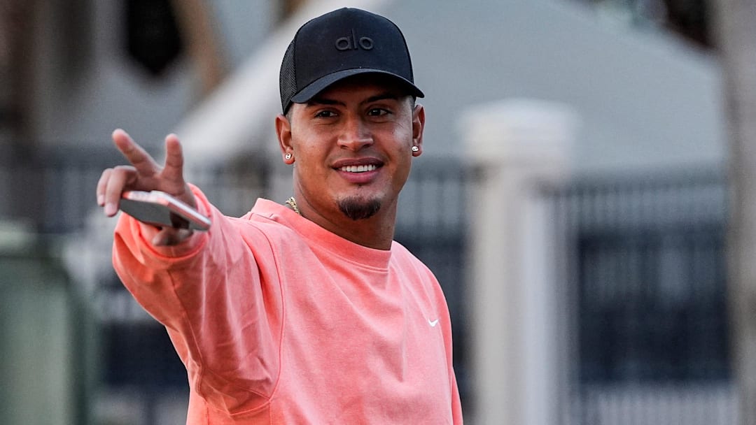 Detroit Tigers pitcher Keider Montero arrives for first day spring training at TigerTown in Lakeland, Fla. on Wednesday, Feb. 11, 2026.