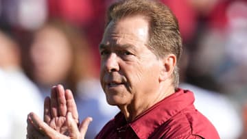 Jan 1, 2024; Pasadena, CA, USA; Alabama Crimson Tide head coach Nick Saban looks on before the game