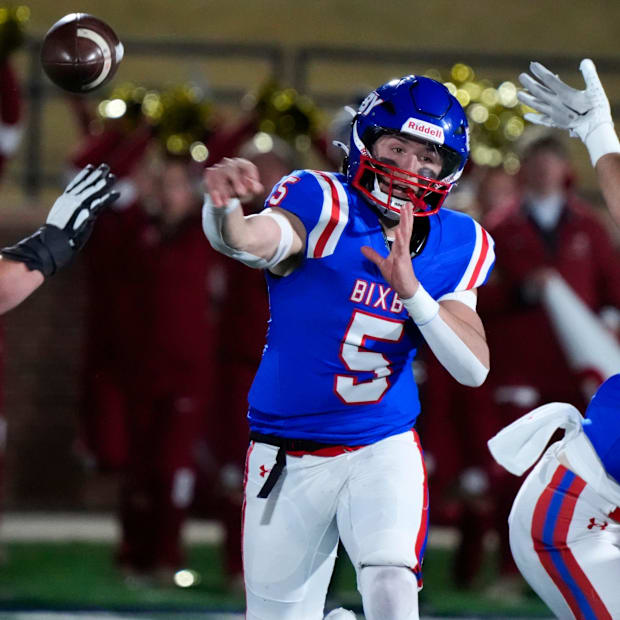 Bixby's Carson Kirby returns as the Spartans quarterback after passing for 2,976 yards and 34 touchdowns last fall.