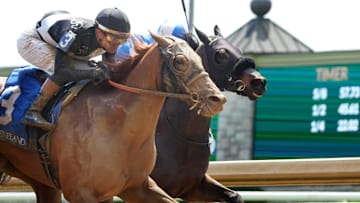 Flavien Prat, on top of Bourbon Breeze, won the 3rd race Thursday at Keeneland by overtaking Edgar Morales, on top of Sombra Dorada, who finished second.
April 10, 2025