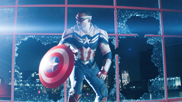 Falcon/Sam Wilson (Anthony Mackie) in Marvel Studios’ THE FALCON AND THE WINTER SOLDIER. Photo courtesy of Marvel Studios. ©Marvel Studios 2021. All Rights Reserved.