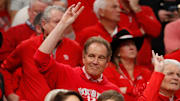 Jim Nantz cheers on the Houston Cougars during the 2024 NCAA Tournament