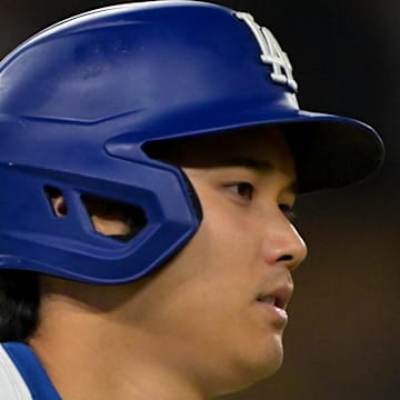 Los Angeles Dodgers designated hitter Shohei Ohtani (17) rounds the bases on a two-run home run during the ninth inning against the Minnesota Twins at Dodger Stadium on July 22. 