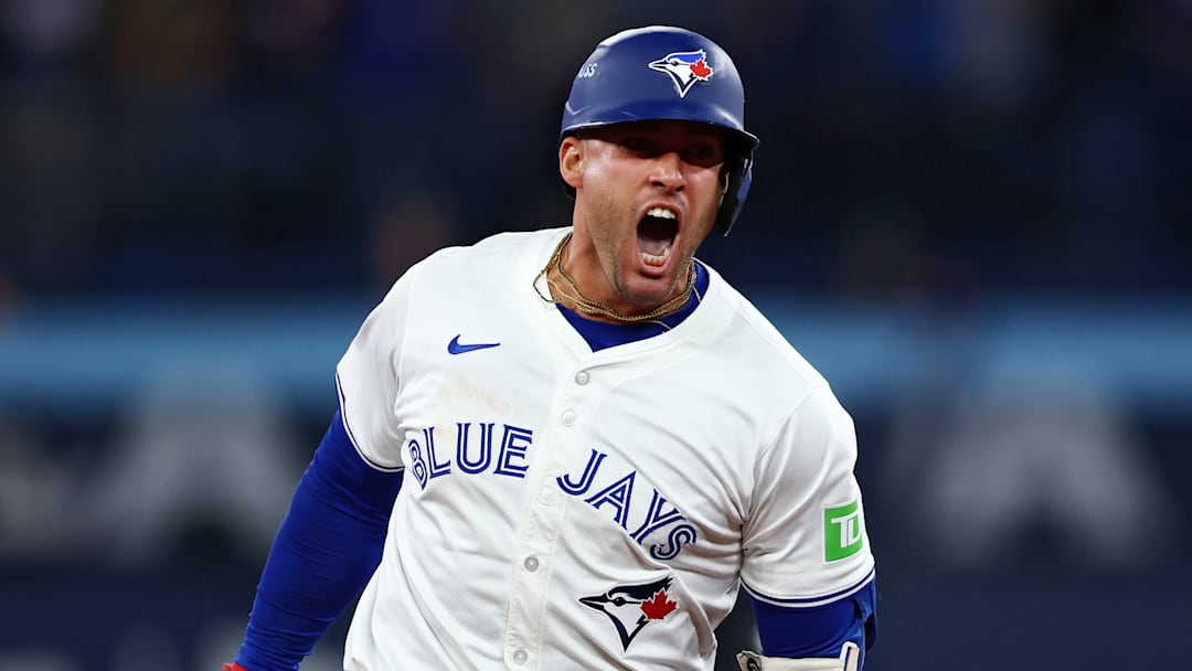 George Springer at the Seattle Mariners v Toronto Blue Jays game in the American League Championship Series George Springer at the Seattle Mariners v Toronto Blue Jays game in the American League Championship Series