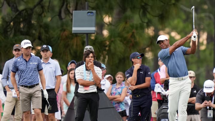 Tiger Woods is pictured during a practice round for the 2024 U.S. Open at Pinehurst No. 2. Tiger Woods is pictured during a practice round for the 2024 U.S. Open at Pinehurst No. 2.