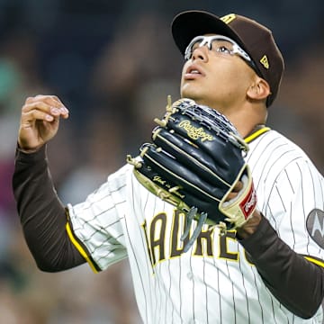 Padres relief pitcher Bradgley Rodriguez (72) celebrates during the seventh inning against the Pittsburgh Pirates at Petco Park on May 31.
