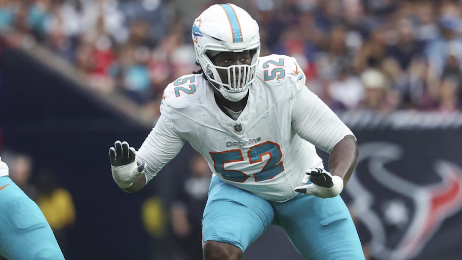 Miami Dolphins offensive tackle Patrick Paul (52) in action during the game against the Houston Texans at NRG Stadium last season. | Troy Taormina-Imagn Images