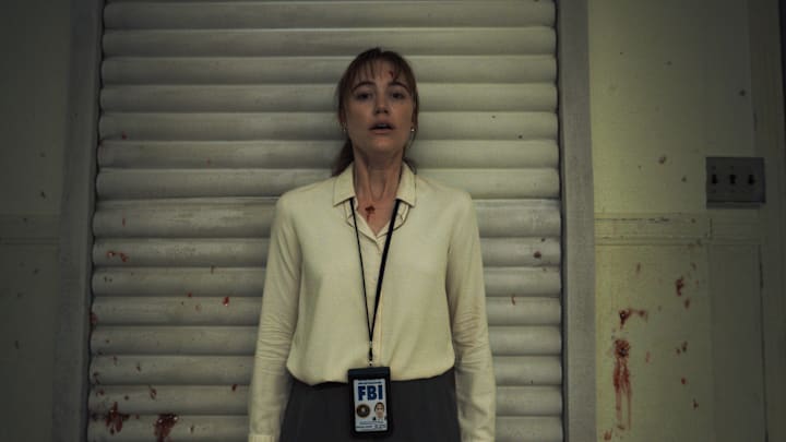 Maika Monroe in LONGLEGS, courtesy of NEON