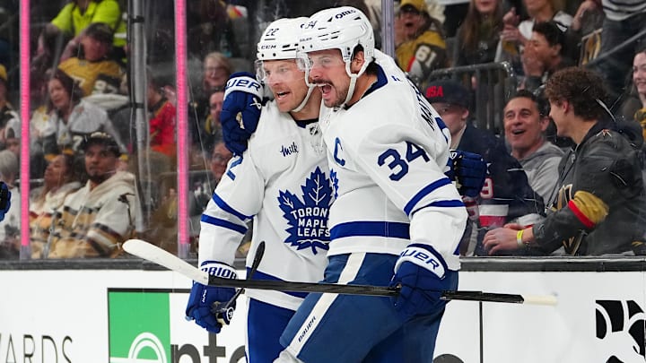 Toronto Maple Leafs defenseman Jake McCabe and center Auston Matthews