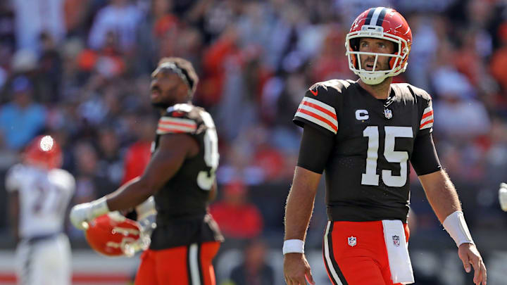 Joe Flacco (right) and Myles Garrett (left) have some sharp action bettors rooting for them this week. 