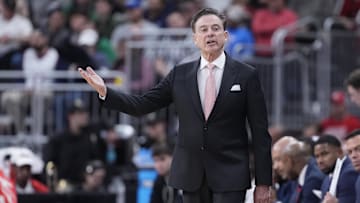 Mar 22, 2025; Providence, RI, USA; St. John's Red Storm head coach Rick Pitino during the second half of a second round men’s NCAA Tournament game against the Arkansas Razorbacks at Amica Mutual Pavilion. Mandatory Credit: Gregory Fisher-Imagn Images