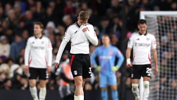Dejected Fulham players during the defeat to Wolves