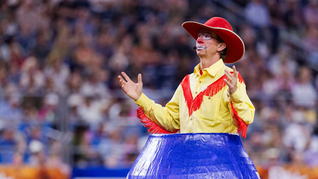 The barrelman at RodeoHouston