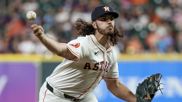 Houston Astros starting pitcher Spencer Arrighetti