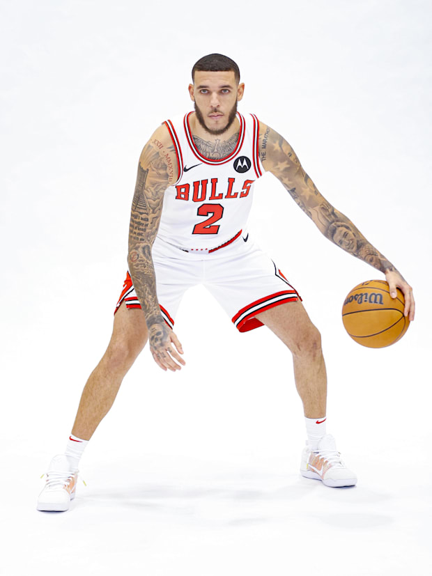 Lonzo Ball Wears Safe Sneakers to Chicago Bulls Media Day
