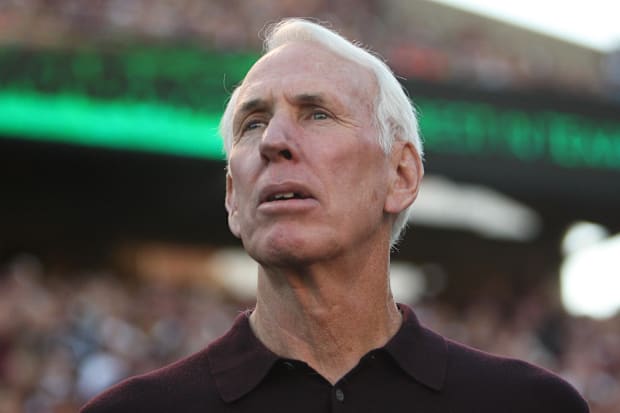 Slocum watches a 2012 game Aggies game.