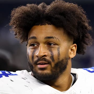 Dallas Cowboys defensive end Marshawn Kneeland after the game against the Baltimore Ravens at AT&T Stadium.