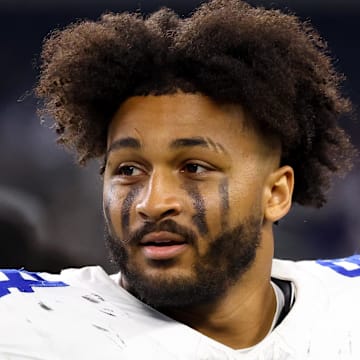 Dallas Cowboys defensive end Marshawn Kneeland after the game against the Baltimore Ravens at AT&T Stadium. 