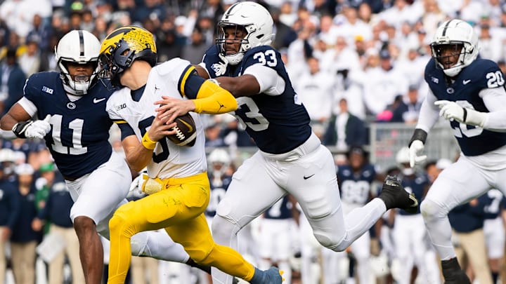 Penn State defensive end Dani Dennis-Sutton (33)