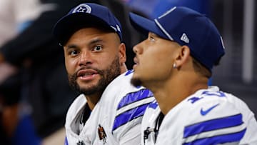 Dallas Cowboys QBs Dak Prescott, Trey Lance