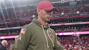 Arizona Cardinals head coach Jonathan Gannon walks off the field after their 41-22 loss to the San Francisco 49ers at State Farm Stadium in Glendale on Nov. 16, 2025.