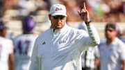Mississippi State Bulldogs head coach Jeff Lebby looks on before the game against the Alcorn State Braves at Davis Wade Stadium at Scott Field.
